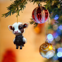 10pcs Cartoon Cow Ornament Car Interior Animal Pendant Home Decoration