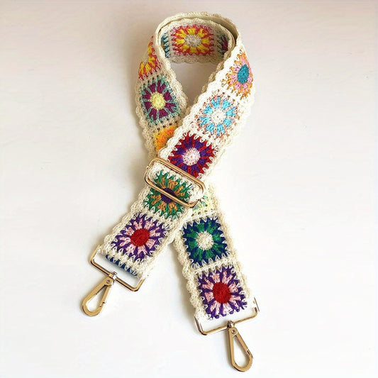 Crochet Flower Purse Straps Replacement Crossbody Strap Women Guitar Strap