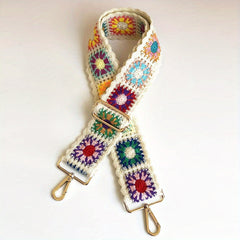 Crochet Flower Purse Straps Replacement Crossbody Strap Women Guitar Strap