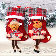 Festive Christmas Stocking Gift Bag for Home Decor