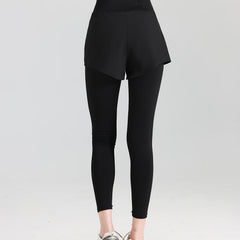 Solid Stretchy Yoga Sports Pants High Waist Tummy Control Fitness