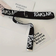 Men's Canvas Pants Belt with Double Ring Buckle