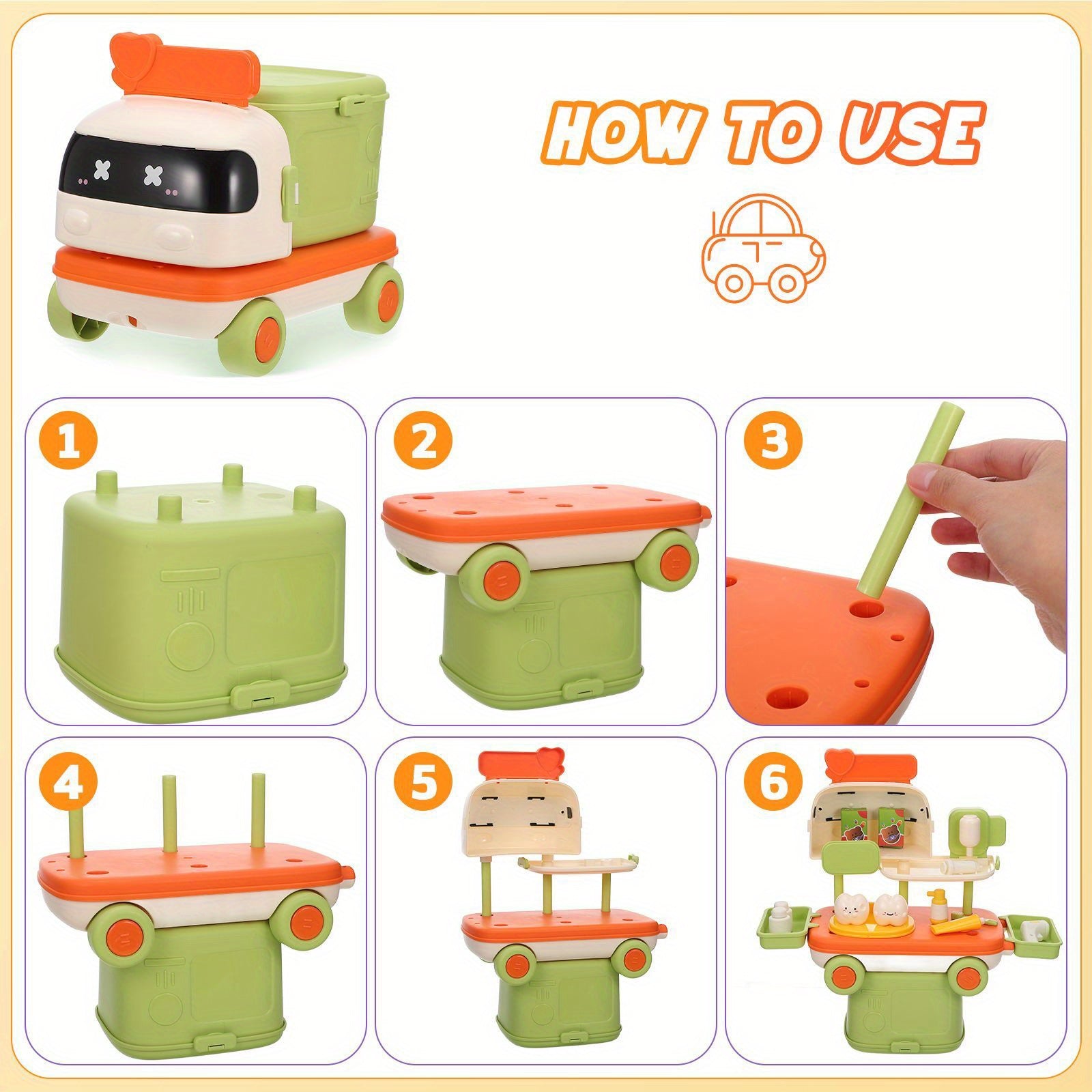 Kids Pretend Play Medical Kit with Storage Box