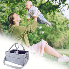 Baby Nappy Caddy Organiser With Foldable Diaper Bag