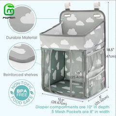 Hanging Diaper Caddy Organizer with Multiple Pockets