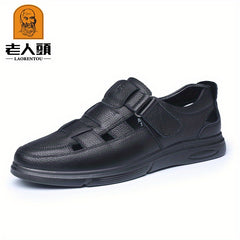 LAORENTOU Men's Leather Sandals Summer Gift For Fathers