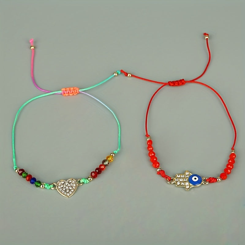 24pcs Girls Evil Eye Adjustable Bracelet Jewelry Accessories For Gift Party
