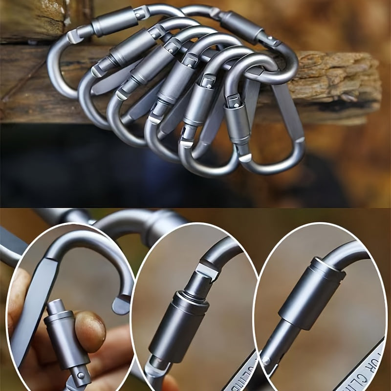 5pcs Aluminum Carabiner Buckles for Camping - Survival Gear for Mount