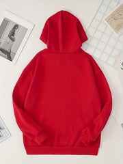 Solid Hoodies Casual Drawstring Long Sleeve Kangaroo Pocket Sweatshirt