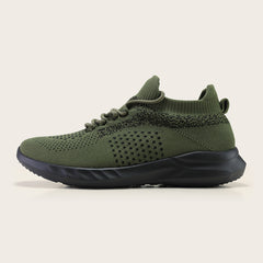 Men's Mesh Running Sneakers Lace-Up Shoes