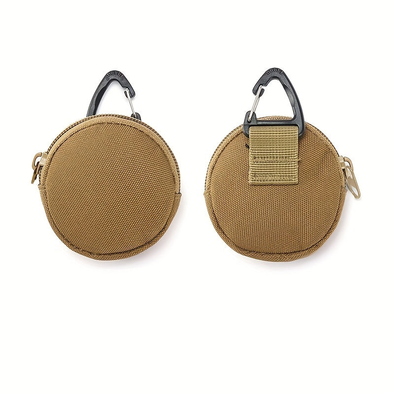Compact Earphone Storage Bag with Zipper and Buckle