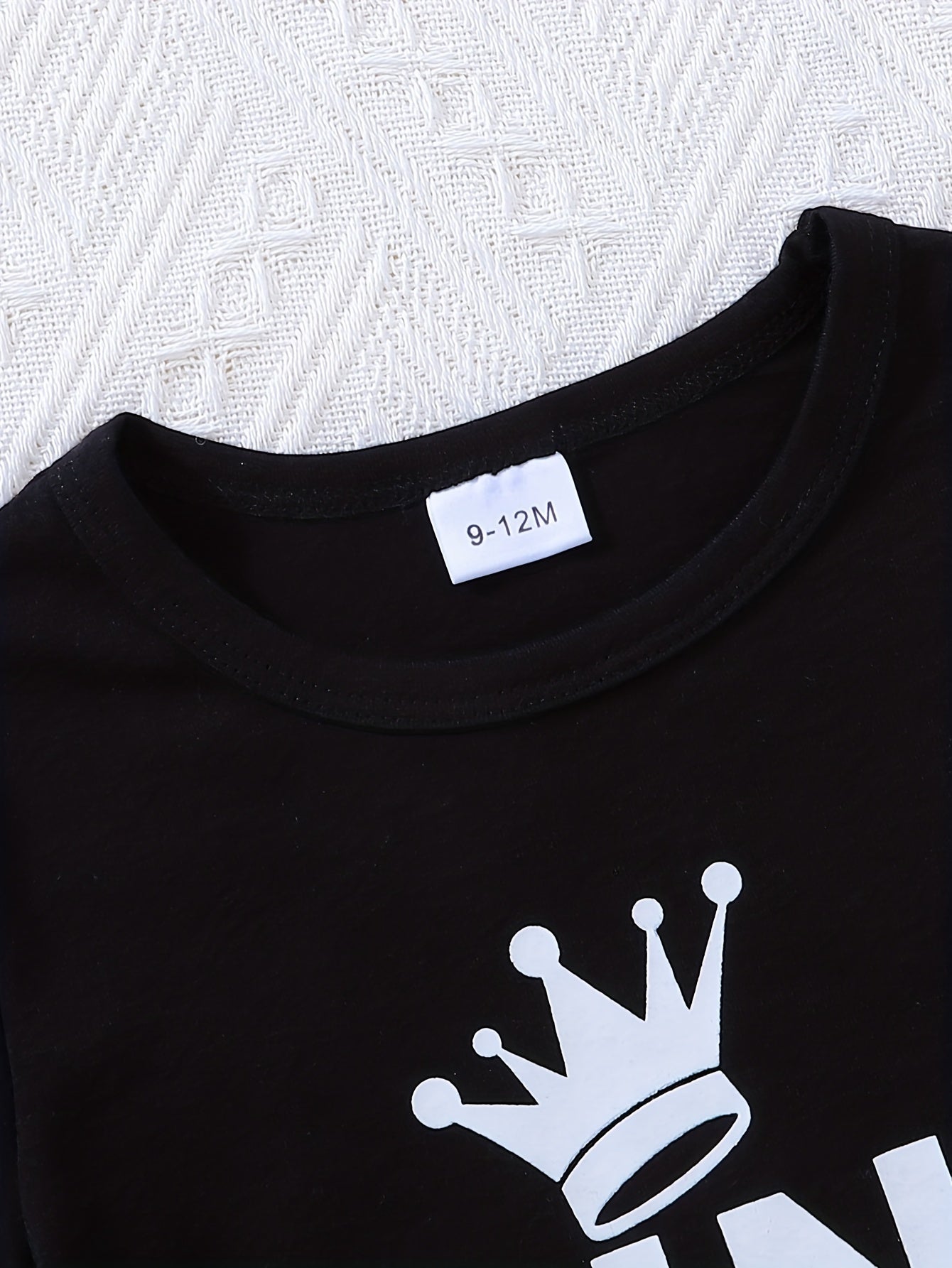 2pcs Baby Boys KING Crown T shirt & Shorts Set Clothes