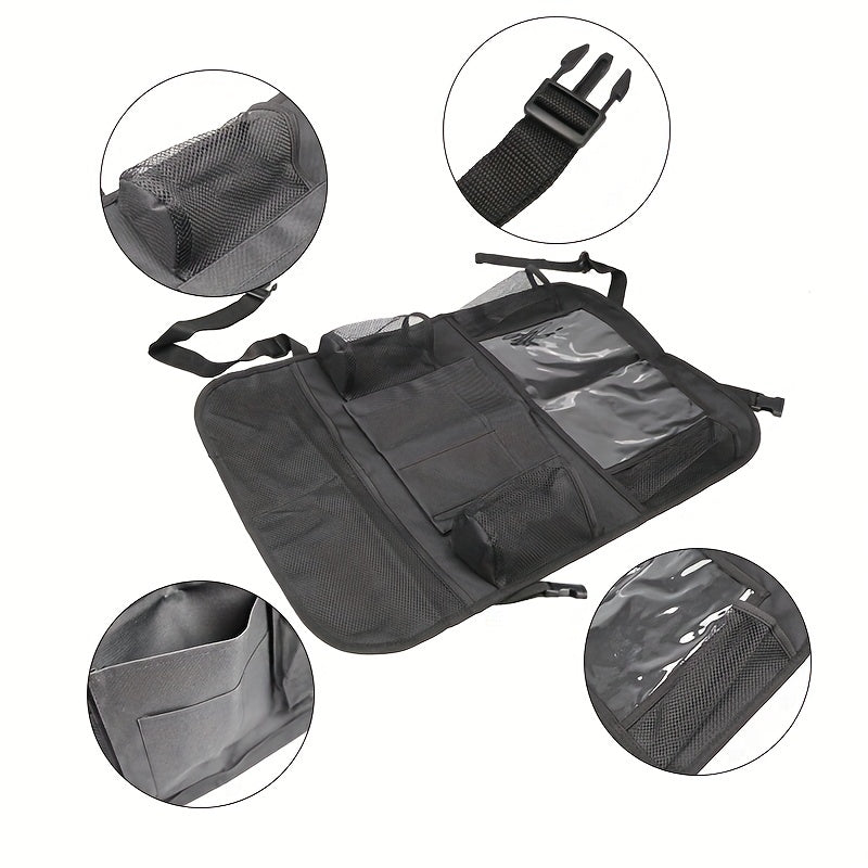 Car Backseat Organizer With Touch Screen and Tablet Holder
