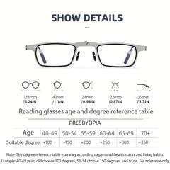 Rosewood Folding Reading Glasses Portable Ultralight Anti Eyeglasses