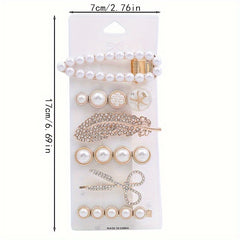 Leaf Flower Hairpin Princess Hair Accessories Set And Hair Clip Set