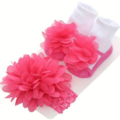 3pcs Girls Socks & Headband Set for Kids Infant Toddlers