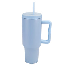 Stainless Steel Tumbler with Straw Lid Handle