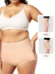 3 Pack Plus Size Panties Set High Waisted Tummy Control 3pcs Set