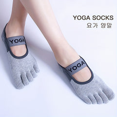 Women's Five Toe Yoga Socks Non slip Pilates Socks