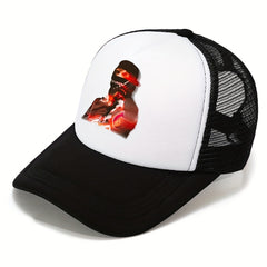 Men's Hip Hop Baseball Cap Cartoon Print Hat Sunshade Sunscreen Cap