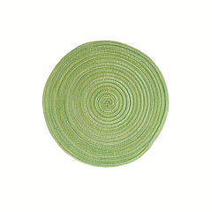 Round Braided Placemats Set Of 5 Table Mats Woven Non Slip Place Mats