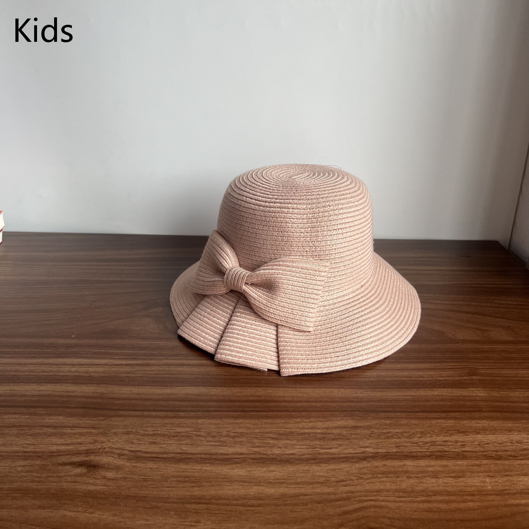 Kids Summer Sun Hats with Butterfly Knot and Small Brim