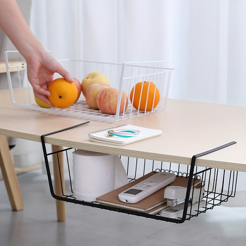 Cabinet Hanging Storage Basket for Office Desktop and Closet Storage