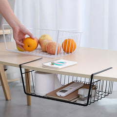 Cabinet Hanging Storage Basket for Office Desktop and Closet Storage