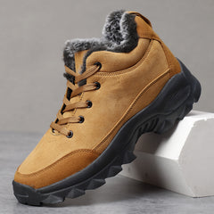 Men's Warm Fleece Anti-skid Snow Boots Outdoor Hiking Shoes