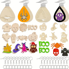 Halloween Wooden Earring Making Kit - DIY Craft Jewelry