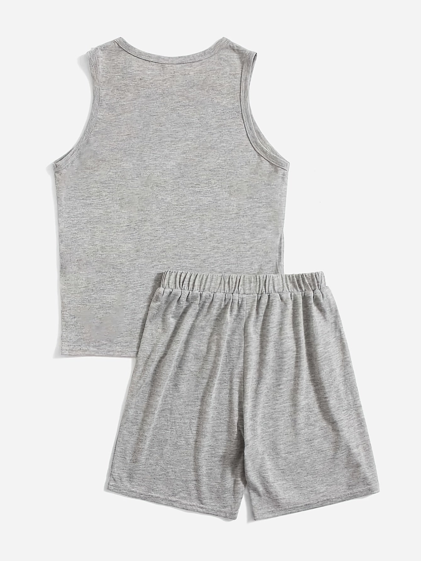 Boys NY Letter Graphic Tank Top & Shorts Set Kids Summer Clothes