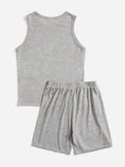 Boys NY Letter Graphic Tank Top & Shorts Set Kids Summer Clothes