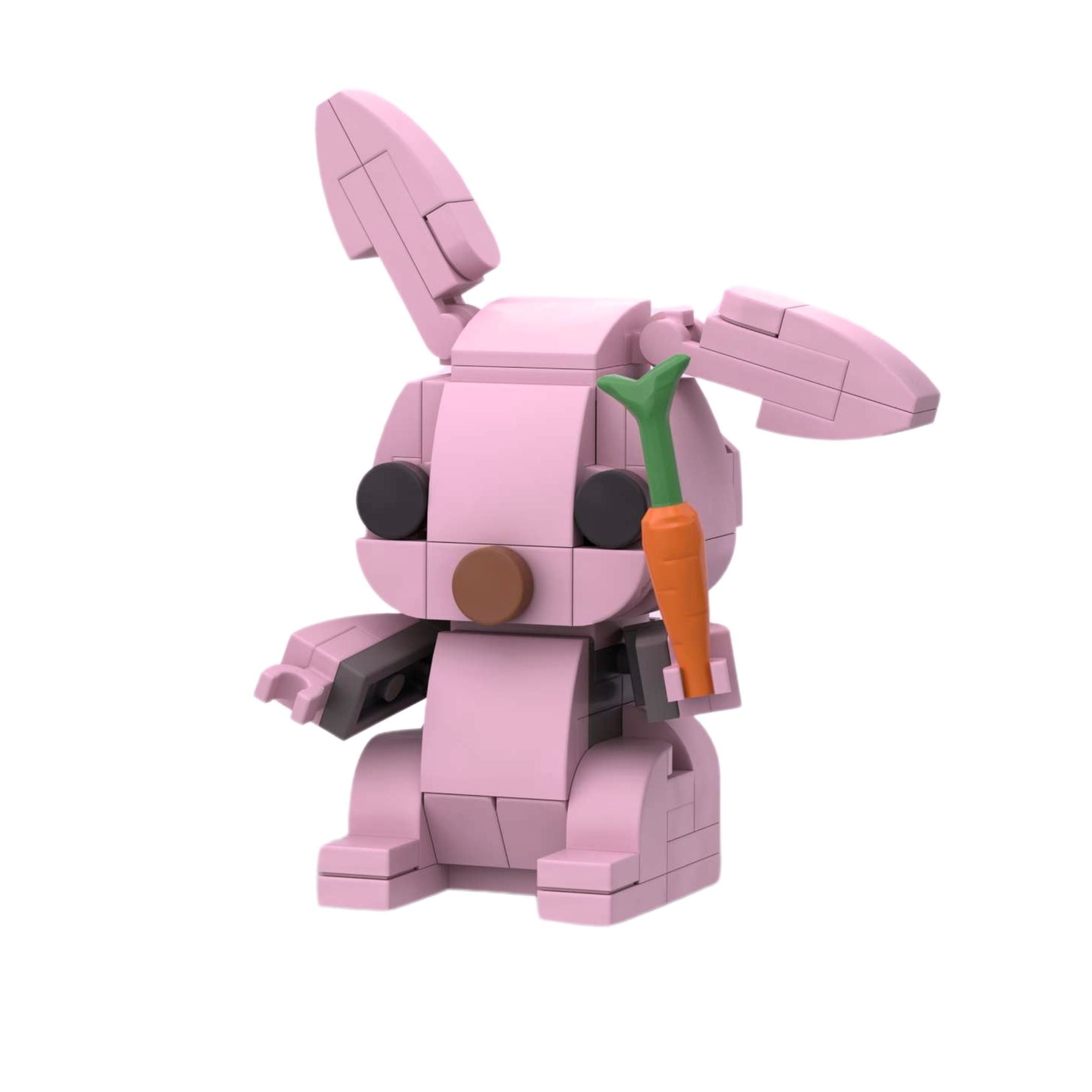Easter Bunny Building Set Colorful Rabbit Pink And Grey