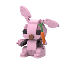Easter Bunny Building Set Colorful Rabbit Pink And Grey