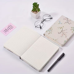 1pc Linen Pattern Diary Printing Notebook Office Supplies