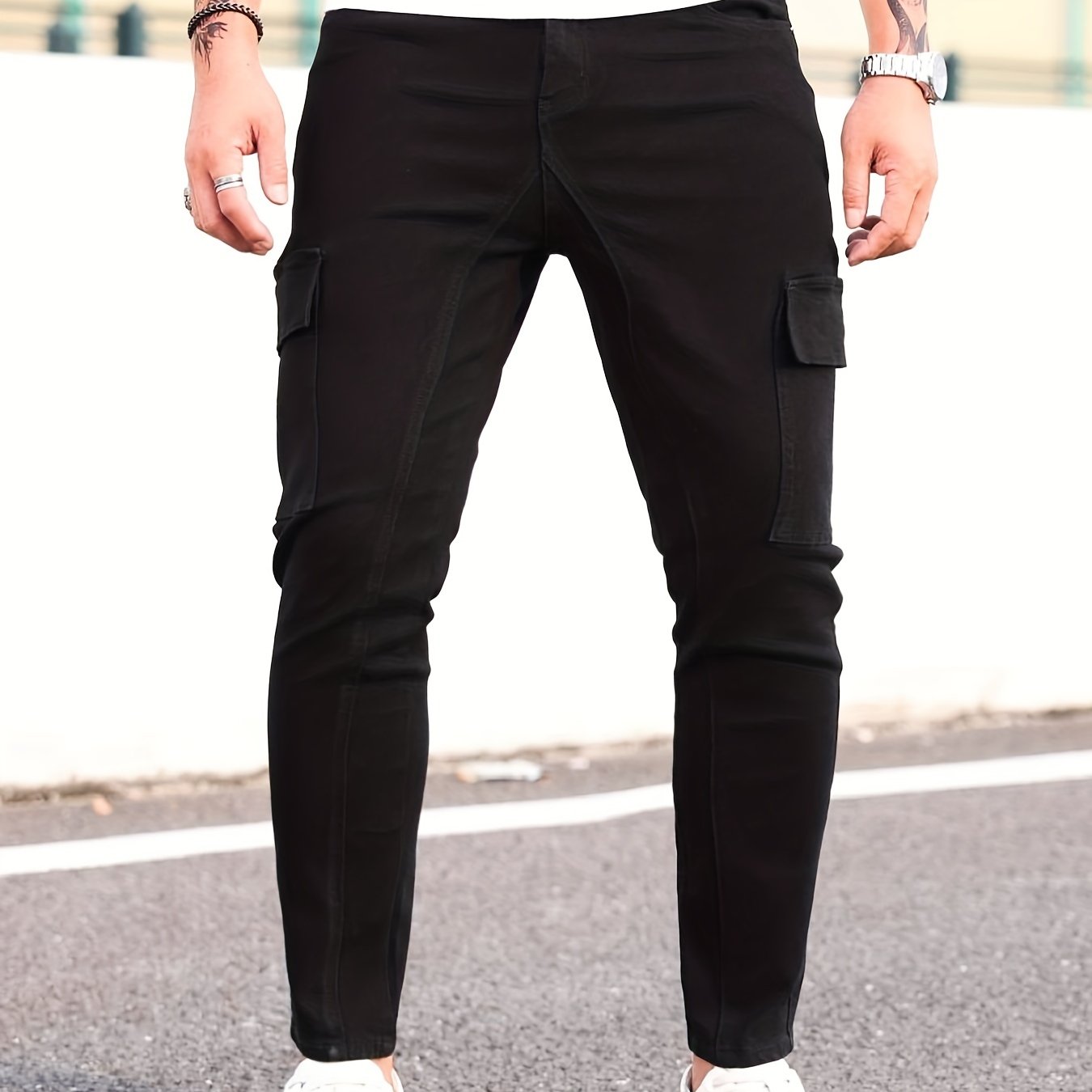 Slim Fit Mid Stretch Jeans Mens Denim Pants Spring Summer