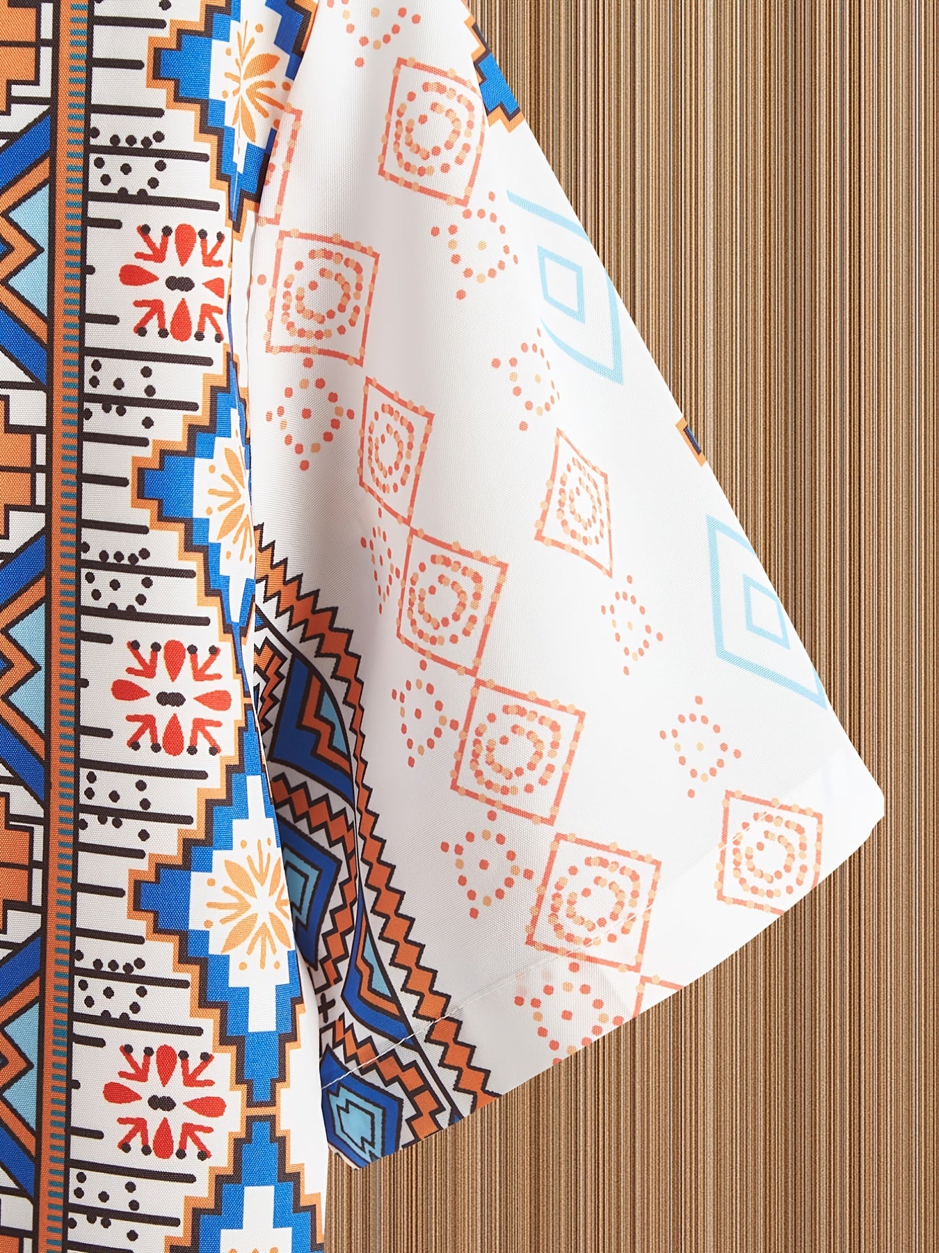 Bohemian Style Men's Short Sleeve Shirt for Summer Holiday