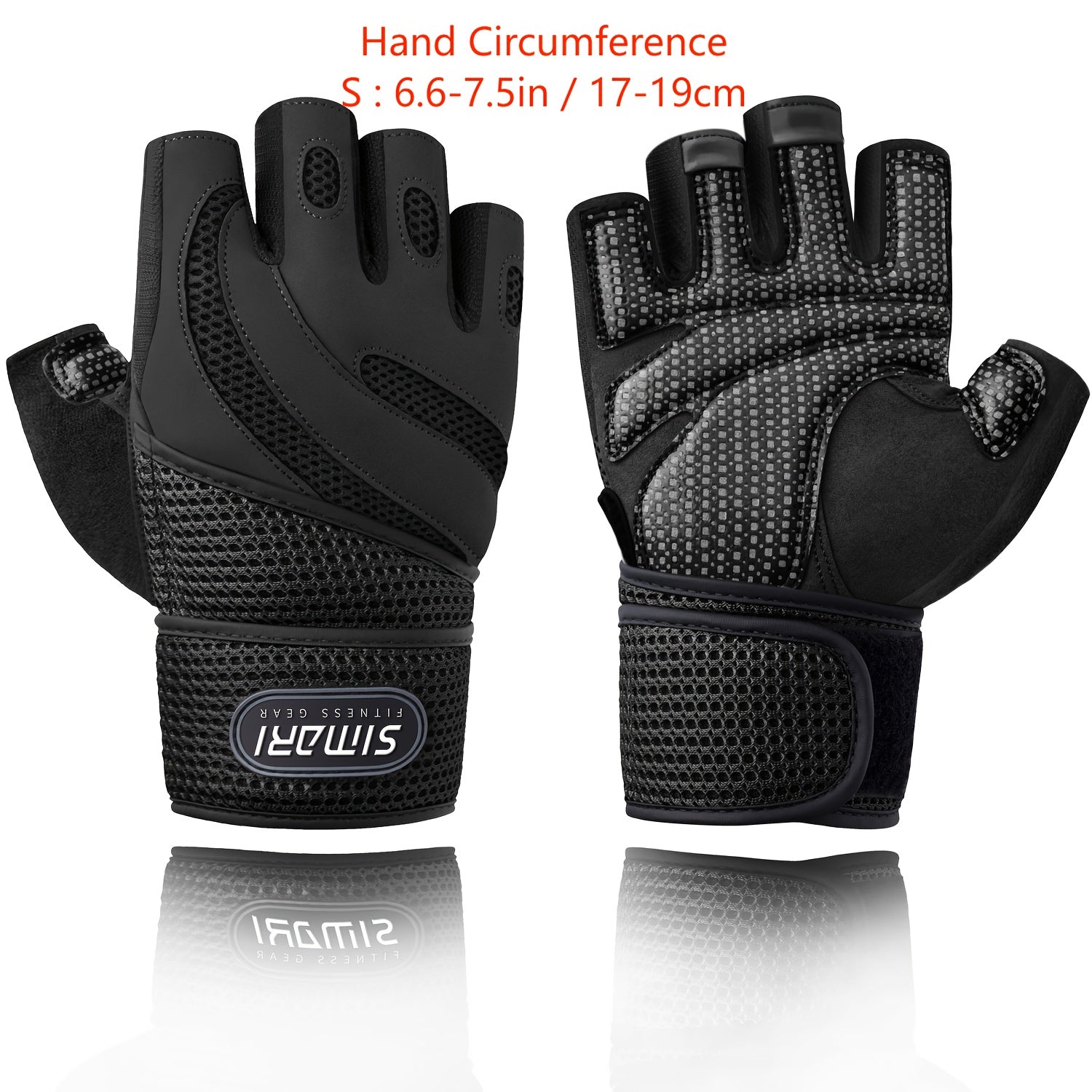 Workout Gloves With Wrist Wrap Non-slip Fitness Gloves for Weightlifting Gym