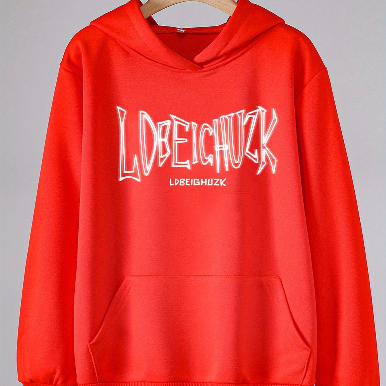 Girls Letter Print Hoodies Comfy Hooded Pullover Tops Spring Fall