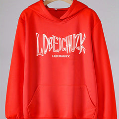 Girls Letter Print Hoodies Comfy Hooded Pullover Tops Spring Fall