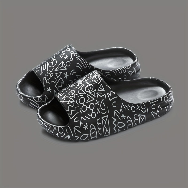 Men's Thick Slip On Slides Casual Slippers - Assorted Colors