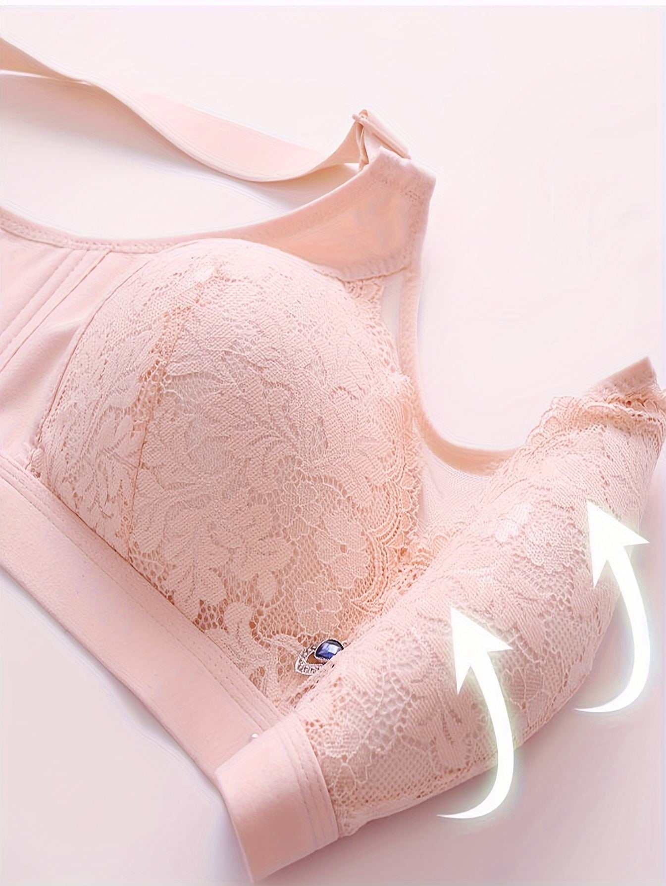 Contrast Lace Wireless Padded Bralette