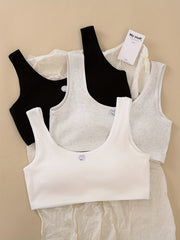 3pcs Rabbit Graphic Ribbed Underwear