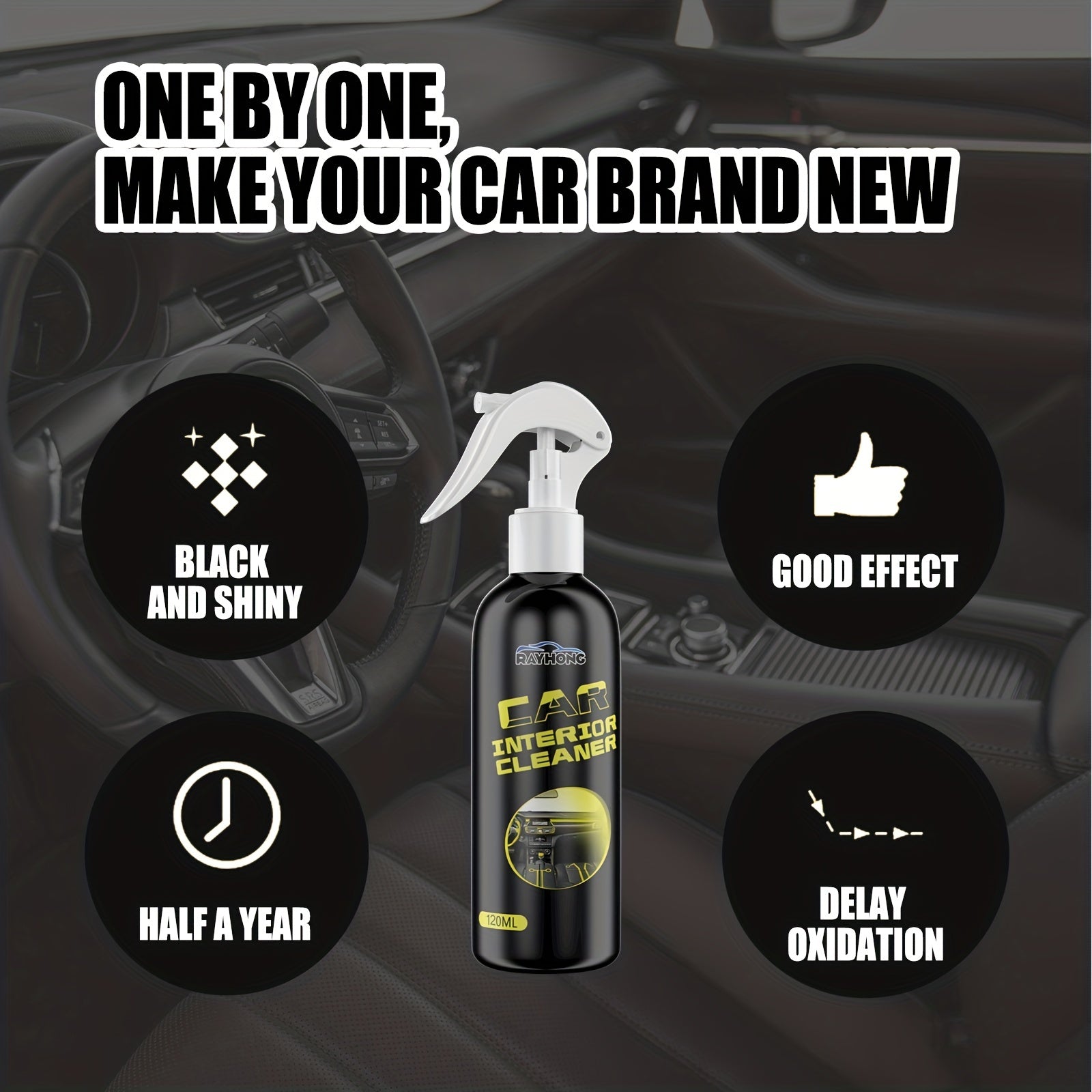 Car Interior Maintenance Cleaner for Plastic Parts Leather Door Decontamination