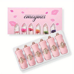 Set of 6 Color-Changing Jelly Lipsticks with Moisturizing Formula
