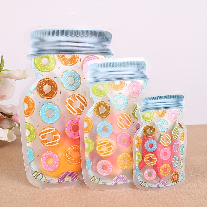 10pcs Bottle Shaped Food Storage Bags for Shopping, Parties, Birthdays