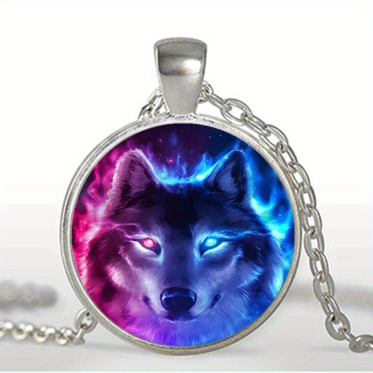 Vintage Wolf Pendant Necklace Decorative Accessories Gift