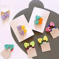 2pcs Love Shaped Hairpin Hair Rope Kids Hair Clip Hair Ties
