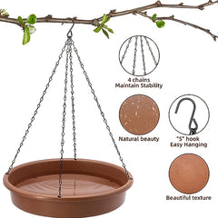Hanging Bird Bath Feeder Tray Outdoor Waterer