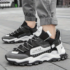 Men's Chunky Shoes Non Slip Lace Up Soft Sole Sneakers